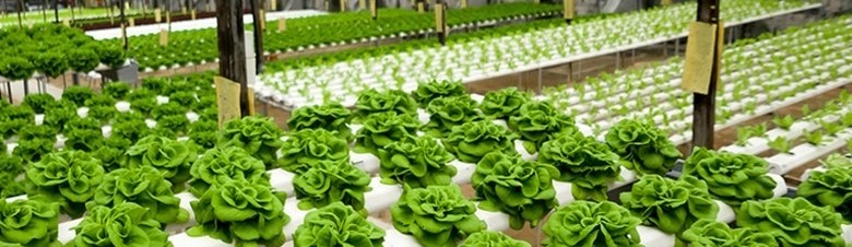 crops growing in hydroponic farm