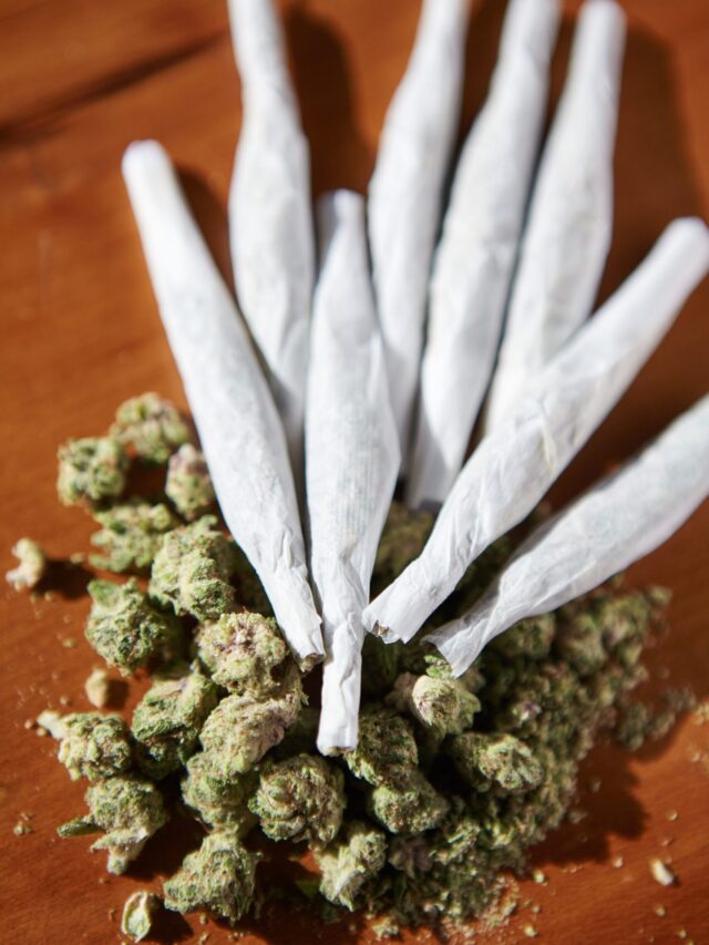 Bunch of Joints, THC and CBD, Marijuana