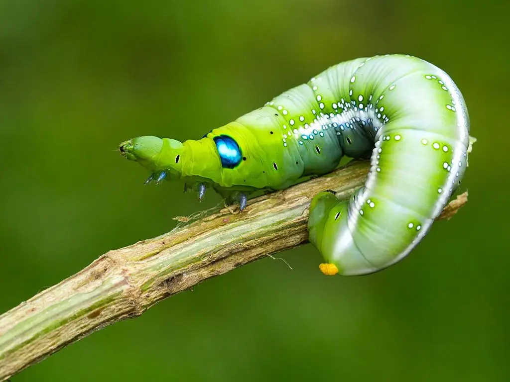 Oleander hawk moth caterpillar