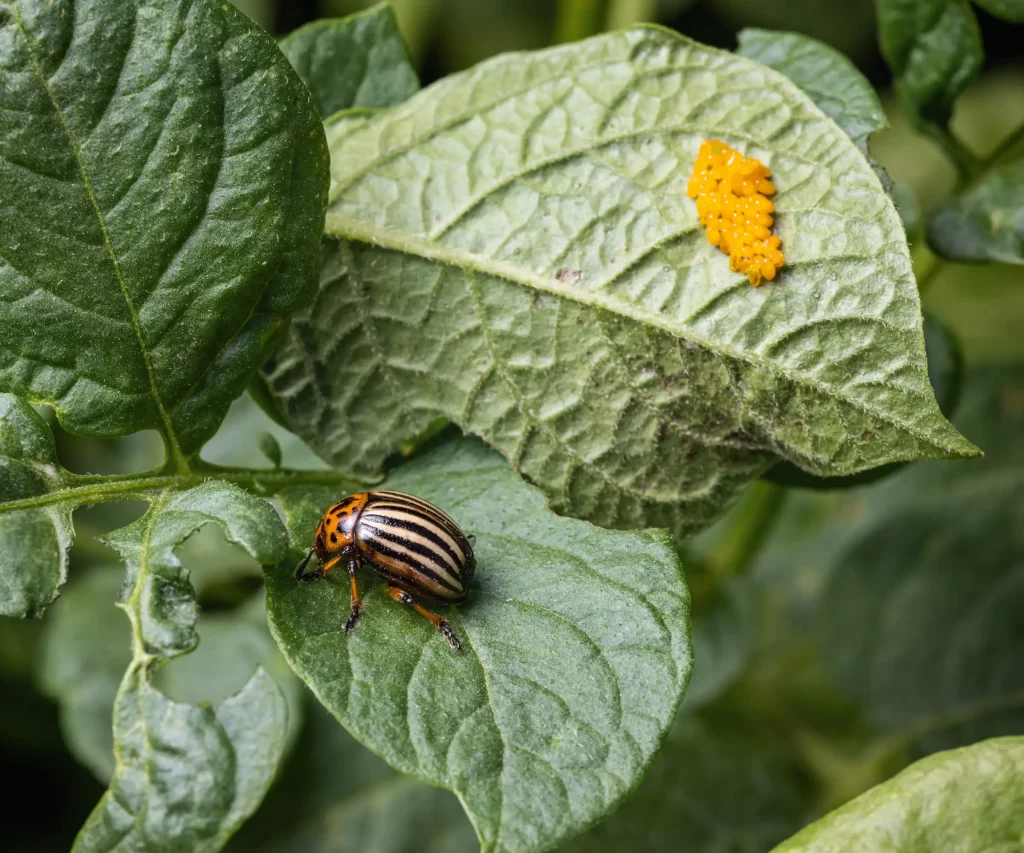 Symptoms of a Colorado Potato Beetle